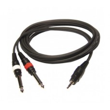 Laidas 3.5mm stereo - 2x6.3mm (K-K) 1.5m Hilec